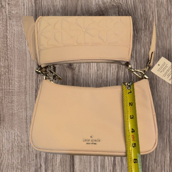 KATE SPADE DUET SPADE FLOWER QUILTED NYLON CROSSBODY - Picture 5 of 8